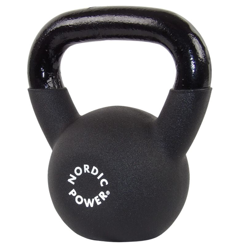 Kettlebell 6 Kg. Sort Støbejern og Neopren - NORDIC POWER