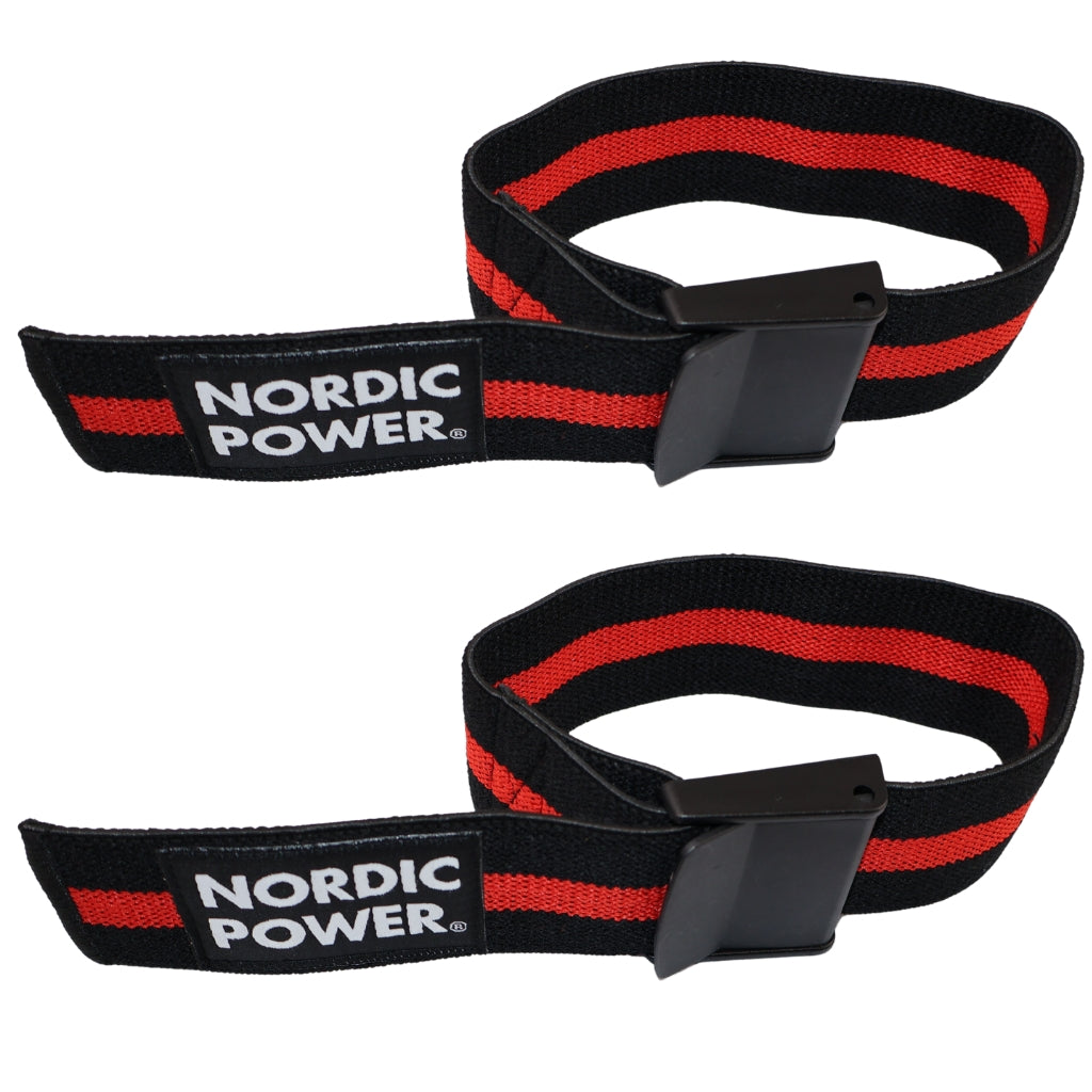 Okklusionsbånd i sæt, Arme og Ben, Sorte / Røde - NORDIC POWER