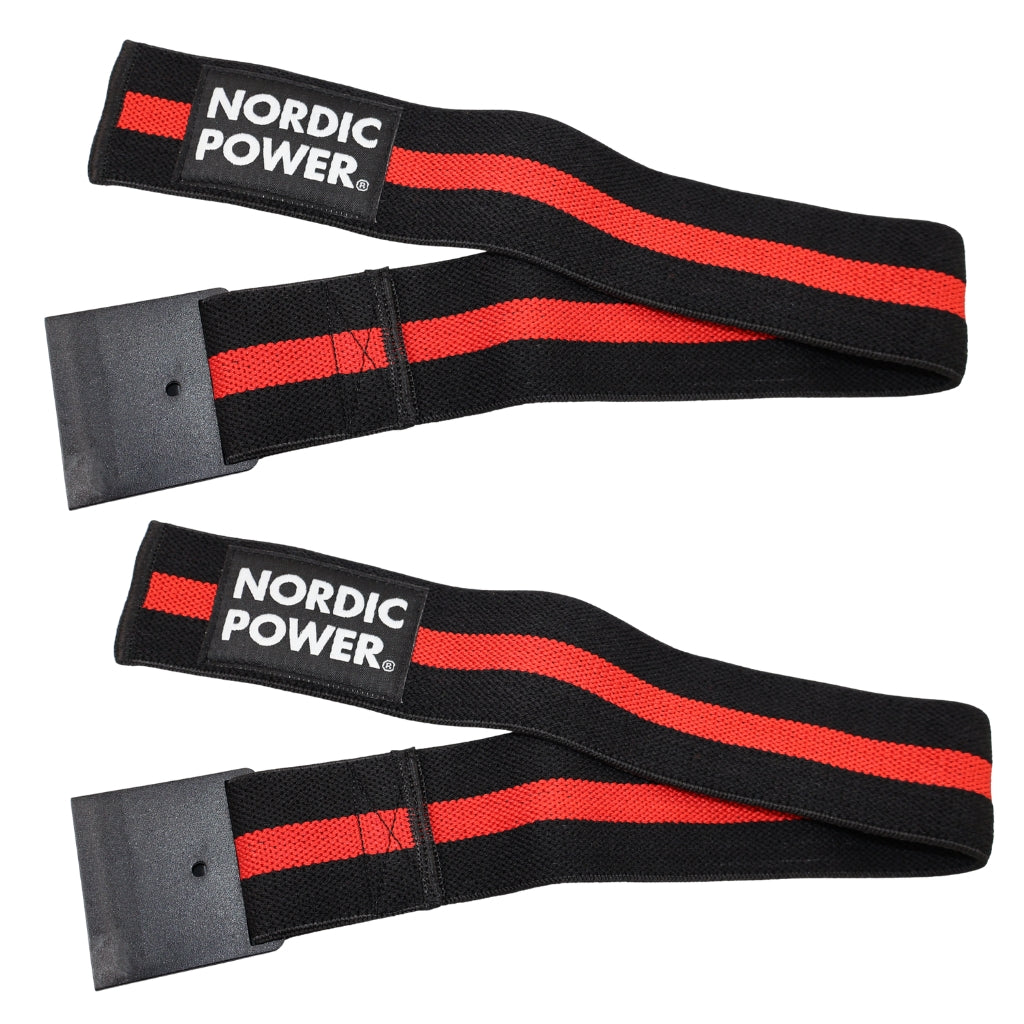 Okklusionsbånd Ben, Sorte / Røde - NORDIC POWER