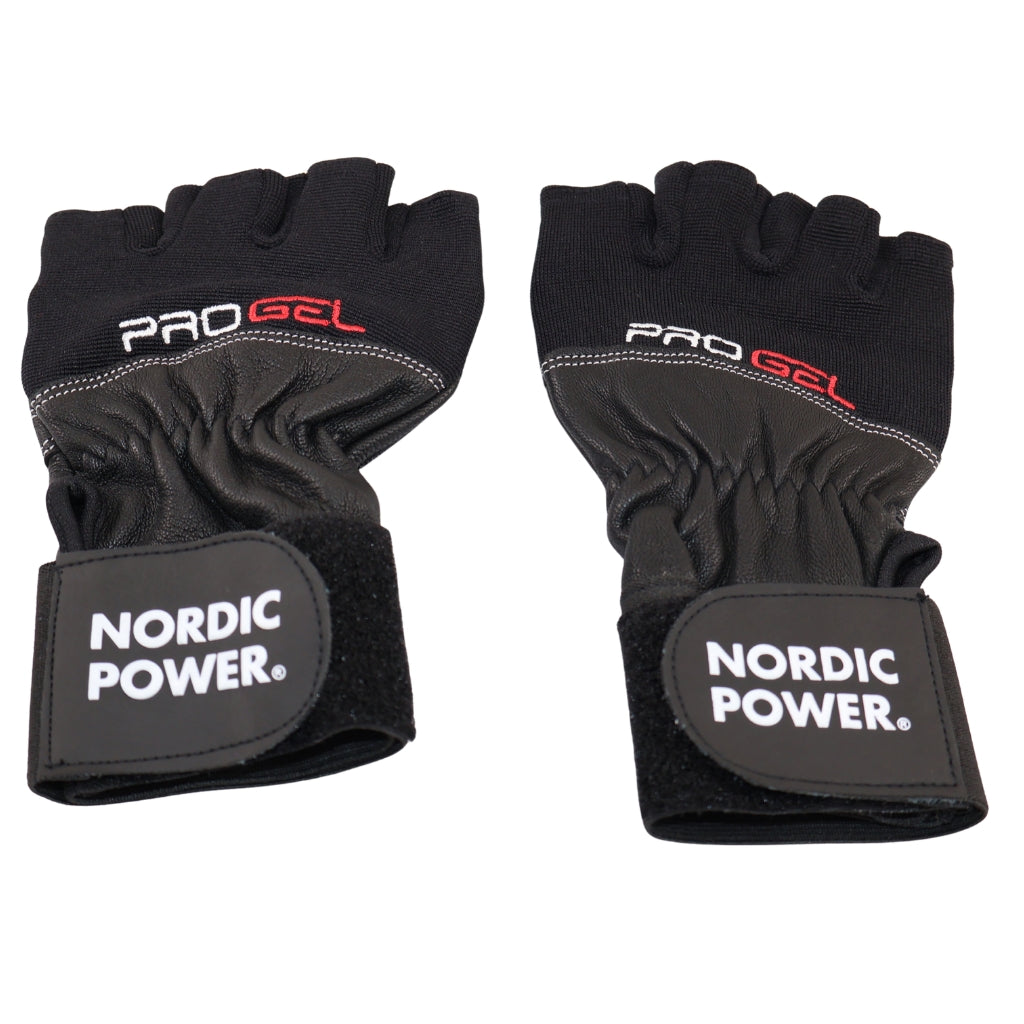 Træningshandsker, Læder og håndledsstøtte, Large - NORDIC POWER