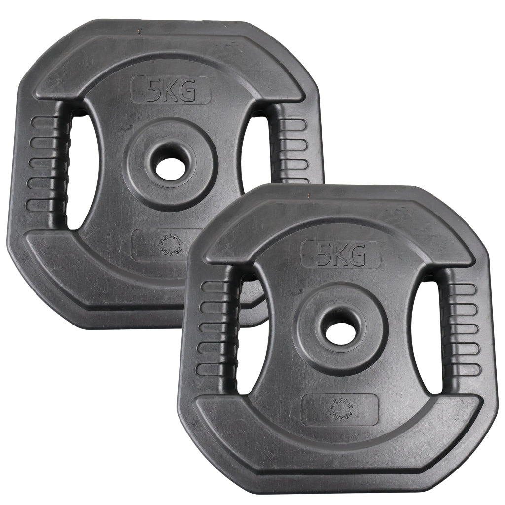 Bodypump Vægtskive 5 Kg. SORT - NORDIC POWER - 1 Stk - Ø25 mm