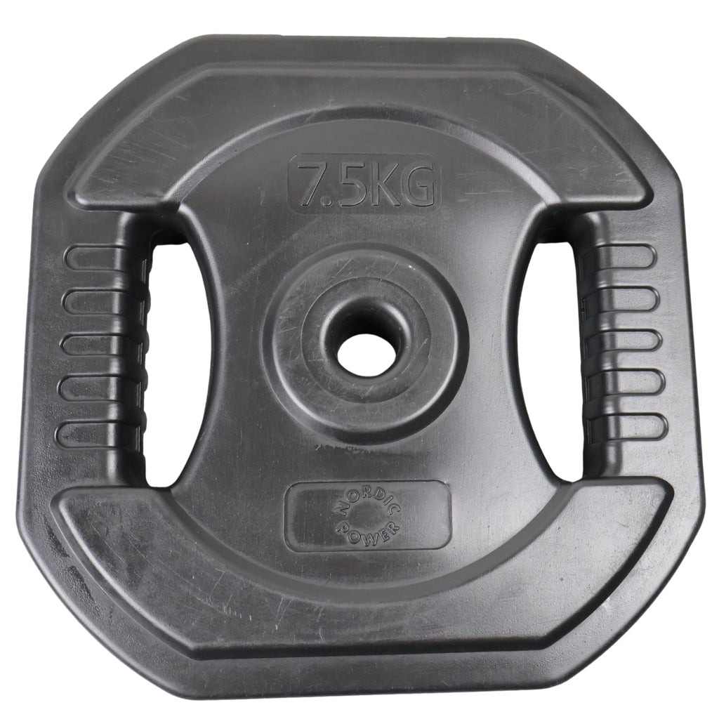 Bodypump Vægtskive 7.5 Kg. SORT - NORDIC POWER - 1 Stk - Ø25 mm