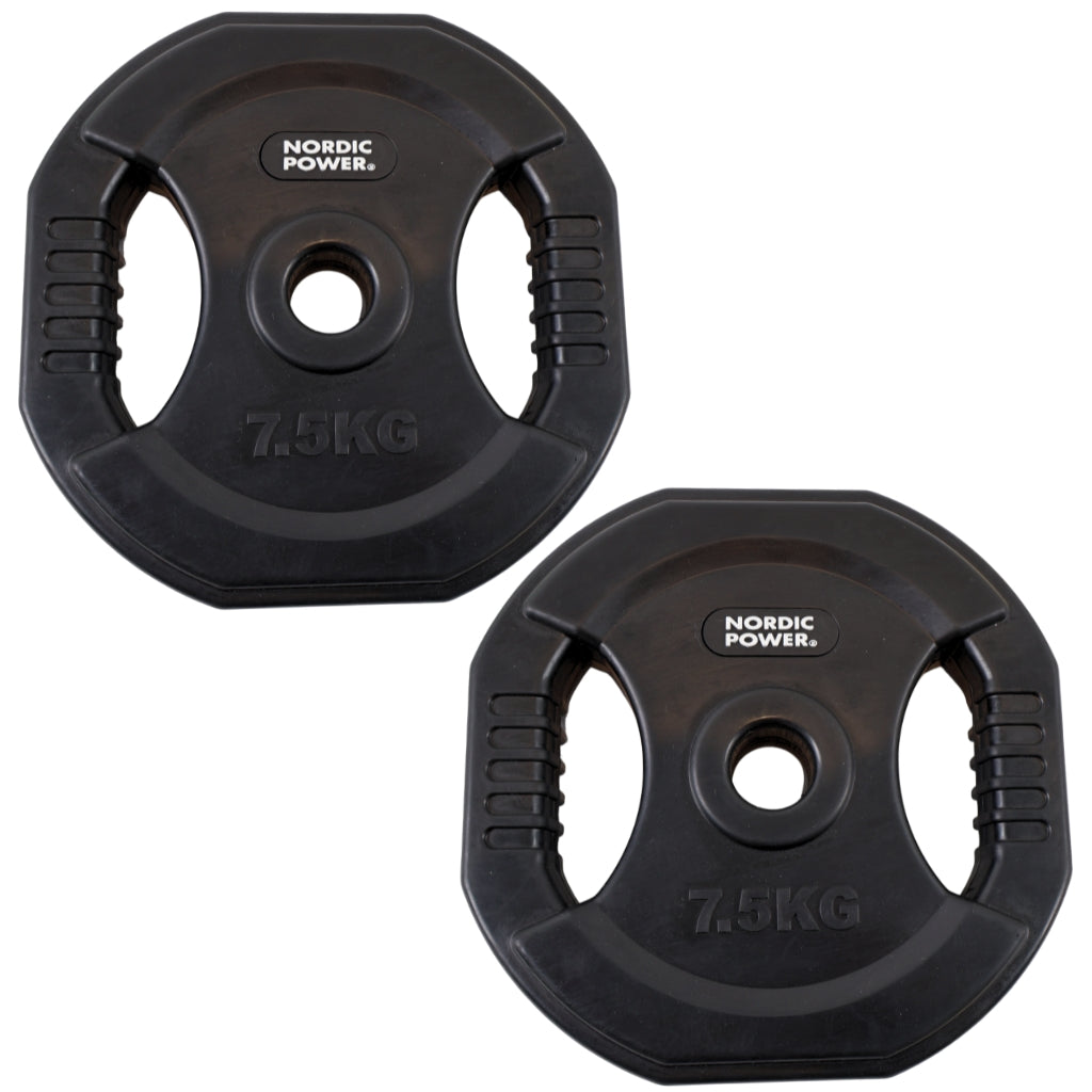 Bodypump Sæt 35 kg, PRO - Med Sorte 7,5kg. Skiver - NORDIC POWER - Ø30 mm