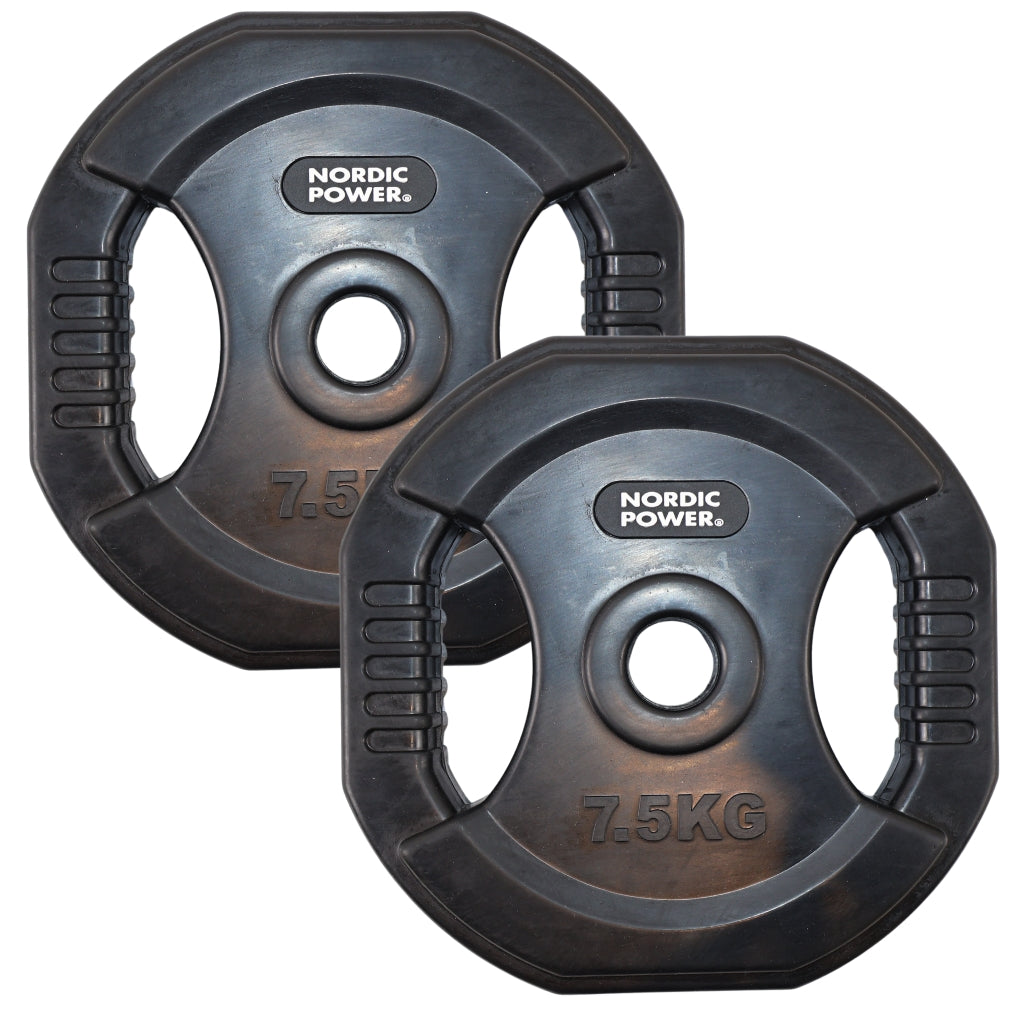 Bodypump Sæt 35 kg, PRO - Med Sorte 7,5kg. Skiver - NORDIC POWER - Ø30 mm